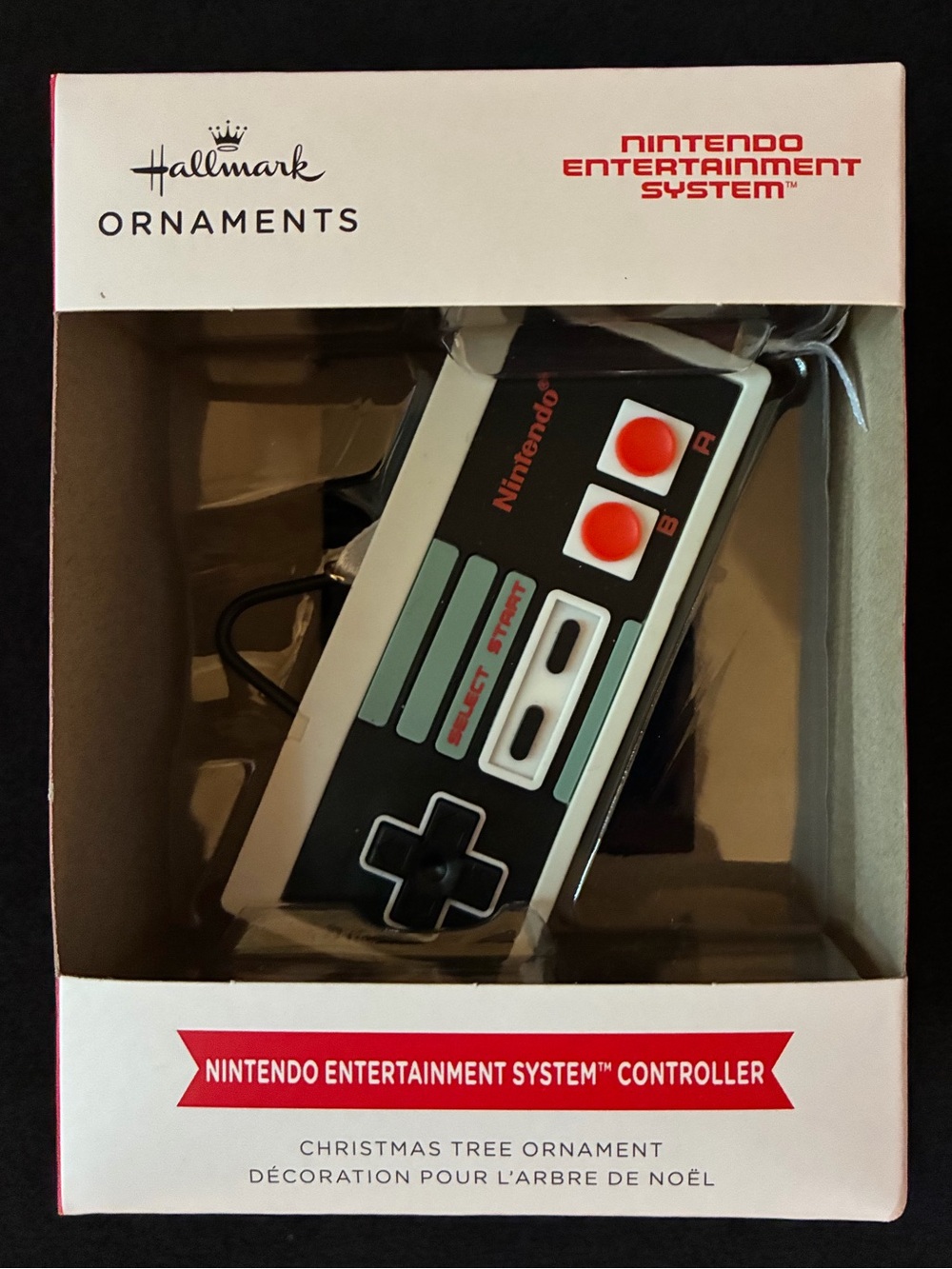 Hallmark NES (Nintendo) Style Controller Ornament in Black and Red